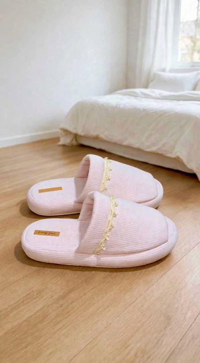 Pantufla De Morley Abierta Rosa Bebé