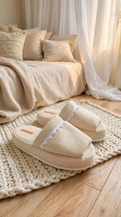 Pantufla De Morley Abierta Beige