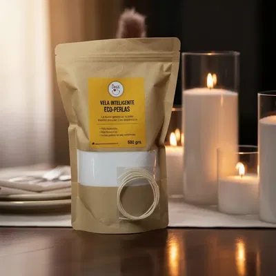 Vela en Perlas Eco con Pabilo Incluido