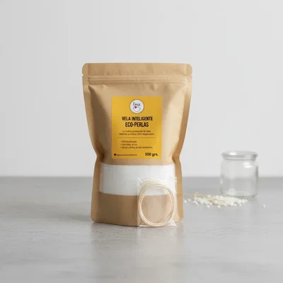 Vela en Perlas Eco con Pabilo Incluido