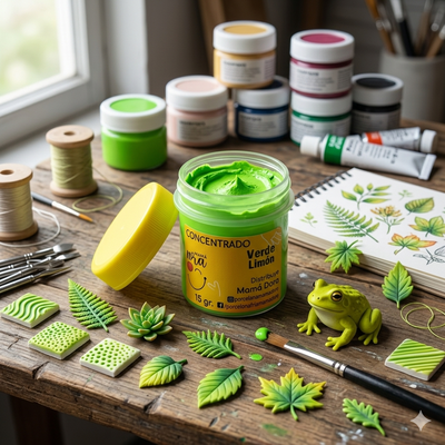 Pigmento Verde Limón 15g Mamá Dora