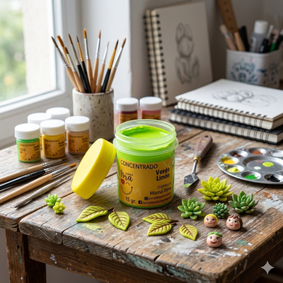 Pigmento Verde Limón 15g Mamá Dora