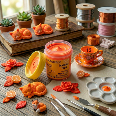 Pigmento Naranja Fluo 15g Mamá Dora