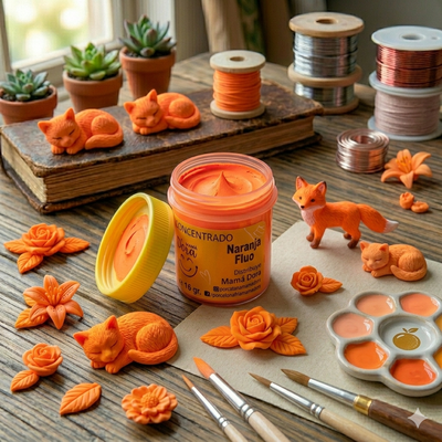 Pigmento Naranja Fluo 15g Mamá Dora