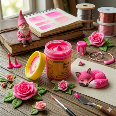 Pigmento Rosa Fluo 15g Mamá Dora