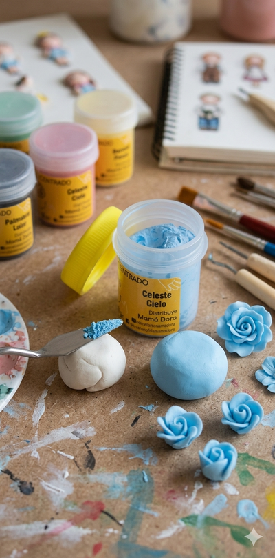 Pigmento Celeste Cielo 15g Mamá Dora