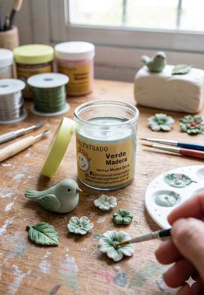 Pigmento Verde Madera 15g Mamá Dora