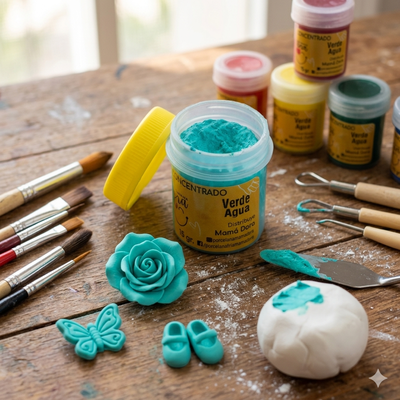 Pigmento Verde Agua 15g Mamá Dora