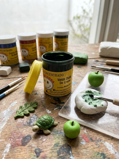 Pigmento Verde Óxido 15g Mamá Dora