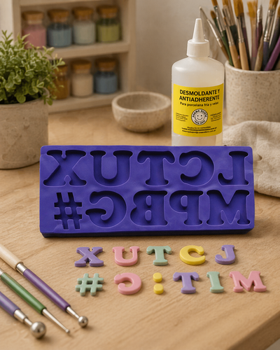 Molde Multiuso Silicona LETRAS # N° 202 Mamá Dora