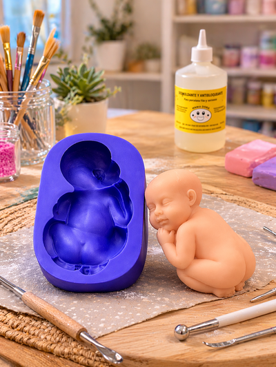 Molde Multiuso Silicona BEBE COLITA N° 107 Mamá Dora