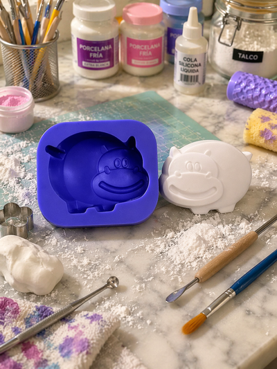 Molde Multiuso Silicona HIPOPOTAMO N° 104 Mamá Dora