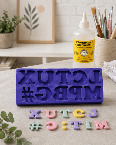 Molde Multiuso Silicona LETRAS # N° 202 Mamá Dora