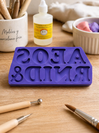 Molde Multiuso Silicona LETRAS & N° 201 Mamá Dora