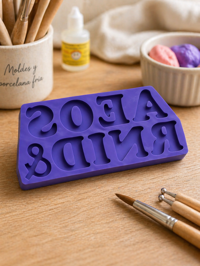 Molde Multiuso Silicona LETRAS & N° 201 Mamá Dora