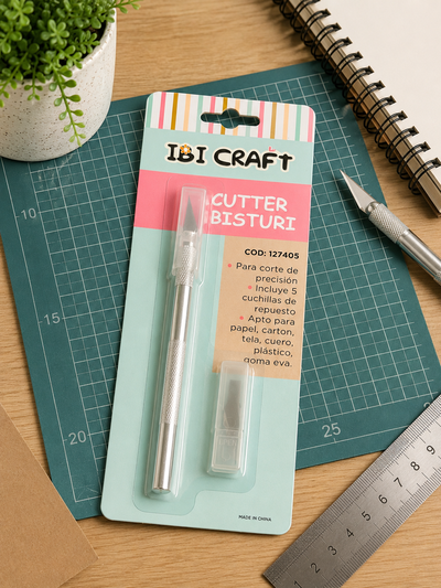 Cutter Bisturí Metálico con 5 Hojas