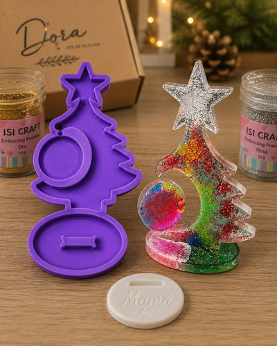 Molde Silicona ARBOL NAVIDAD COLGANTE N° 235 Mamá Dora