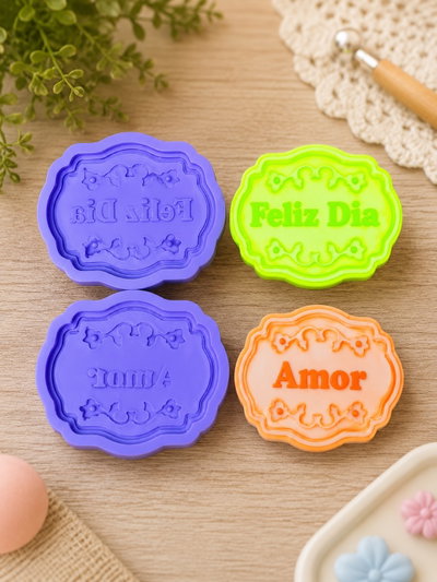Molde Silicona FRASES DECORATIVAS FELIZ DÍA Y AMOR N° 135 Mamá Dora