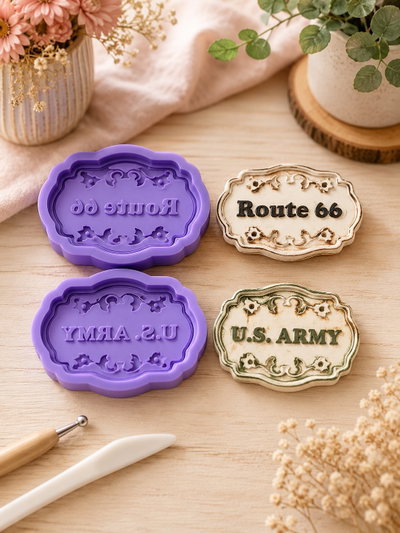 Molde Silicona FRASES DECORATIVAS RUTA 66 Y US ARMY N° 130 Mamá Dora