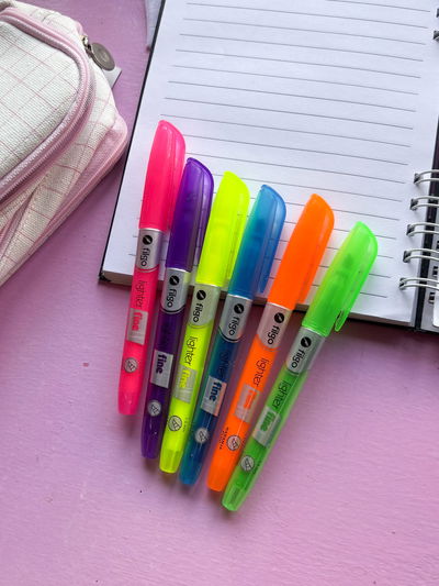 Resaltadores flúo x6