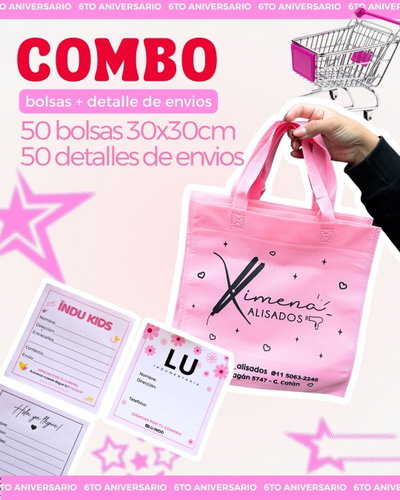 50 bolsas + 50 detalles de envíos