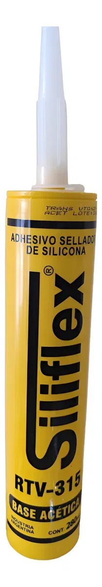 Sellador de silicona Transparente 280ml Siliflex