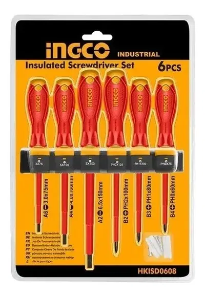 SET DE 6 DESTORNILLADORES AISLADOS IMANTADOS INDUSTRIAL