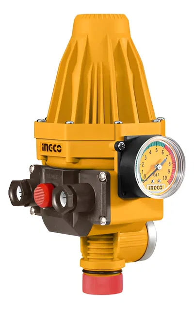 CONTROL AUTOMATICO DE PRESION CON MEDIDOR 1.5 BAR 1100W · INGCO