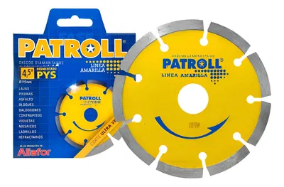 Disco patroll L.Amarilla  segmentado de 115 mm