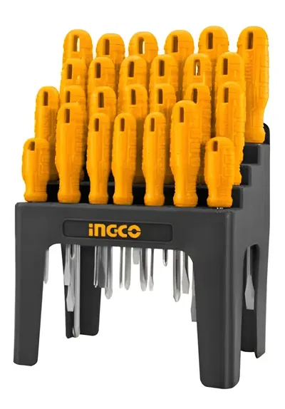 JUEGO DESTORNILLADORES Y PUNTAS 24 PIEZAS • INGCO