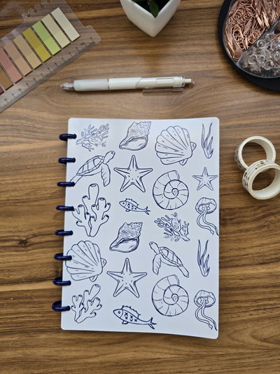Cuaderno Discos AZUL MARINO