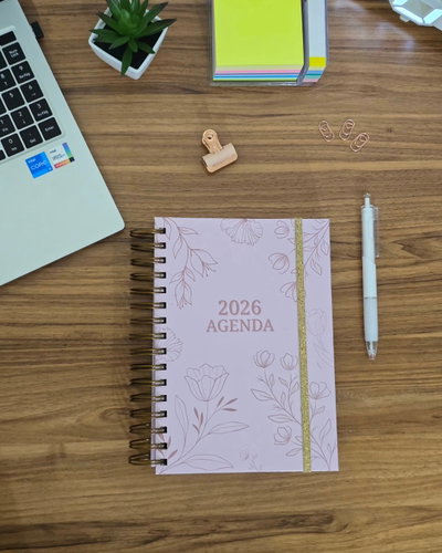 AGENDA A5 DIARIA Floral Rosa