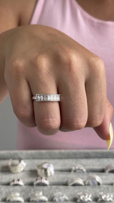 ANILLO MUSTAFA SILVER ACERO BLANCO