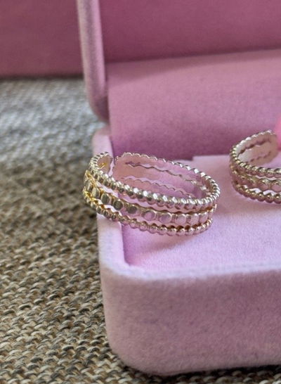 ANILLO NOOR SILVER - ACERO BLANCO