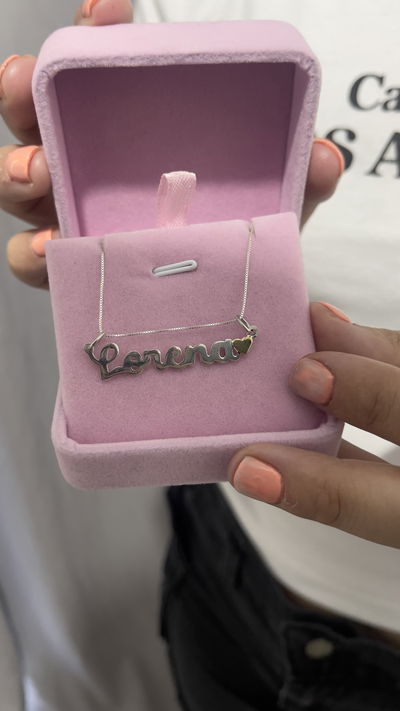 CADENA CON NOMBRE PLATA Y ORO