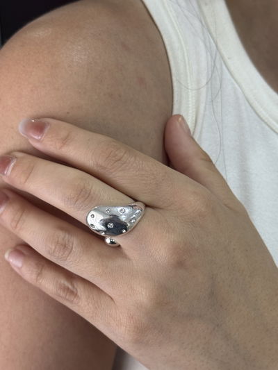 ANILLO LIVIA ACERO BLANCO