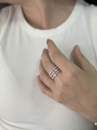 ANILLO DARLA ACERO BLANCO