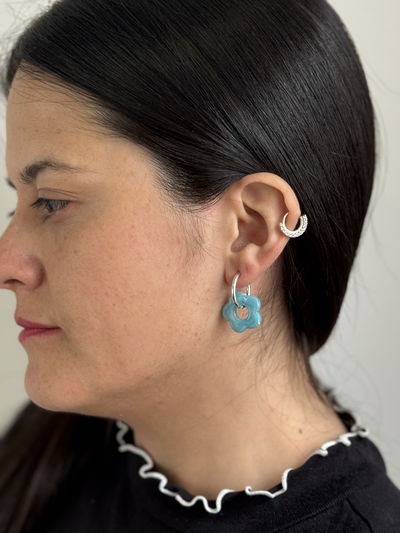 AROS FLOWER SKYBLUE ACERO BLANCO