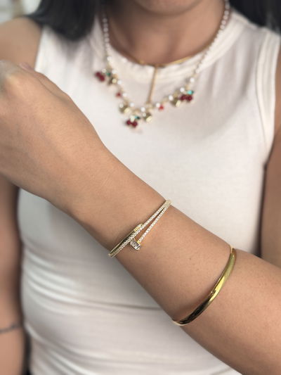 PULSERA MAVIE GOLD ACERO QUIRURGICO