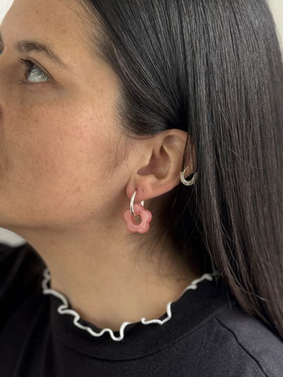 AROS FLOWER PINK ACERO BLANCO