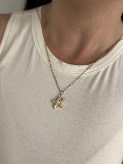 COLLAR JAZMIN GOLD ACERO QUIRURGICO