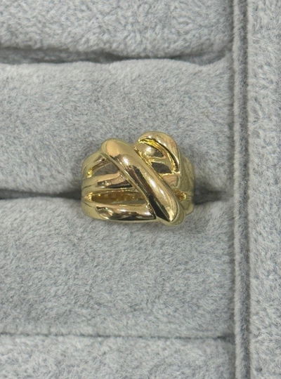 ANILLO HEXA GOLD - ACERO QUIRURGICO