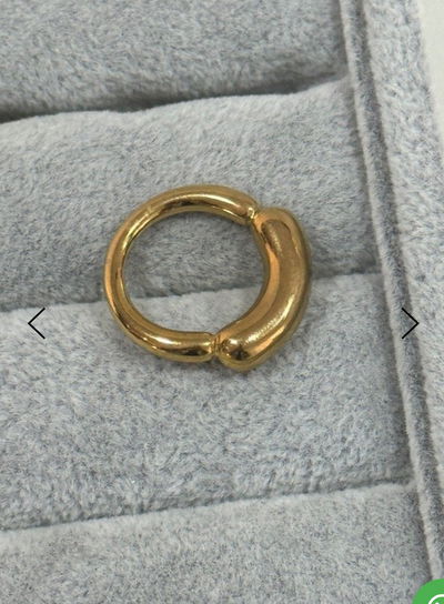 ANILLO AMADEO GOLD - ACERO QUIRURGICO