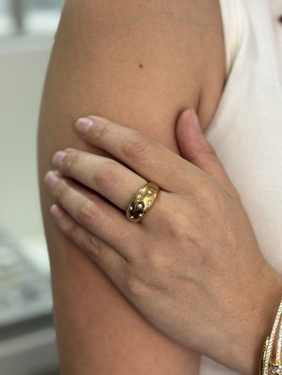 ANILLO VANNA GOLD - ACERO QUIRURGICO