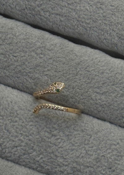 ANILLO SNAKE GOLD - ACERO QUIRURGICO