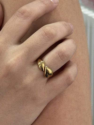 ANILLO ERNE GOLD ACERO QUIRURGICO