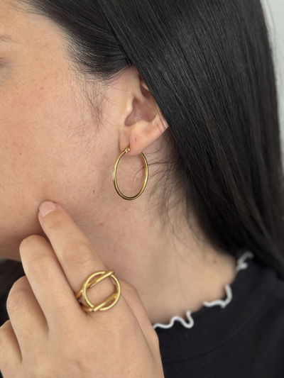 AROS NAUGHTY GOLD ACERO QUIRURGICO