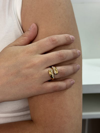 ANILLO ZARELLA GOLD - ACERO QUIRURGICO