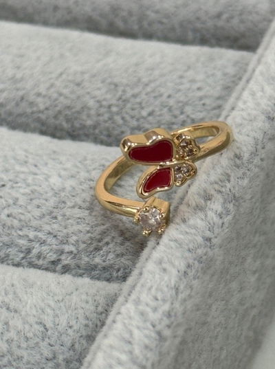 ANILLO HATCHED GOLD - ACERO QUIRURGICO