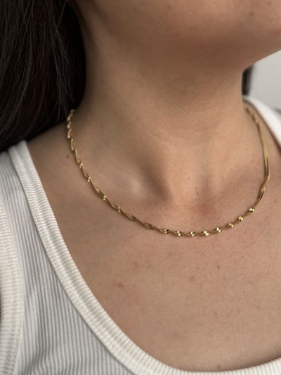 COLLAR SHIMMIX GOLD ACERO QUIRURGICO